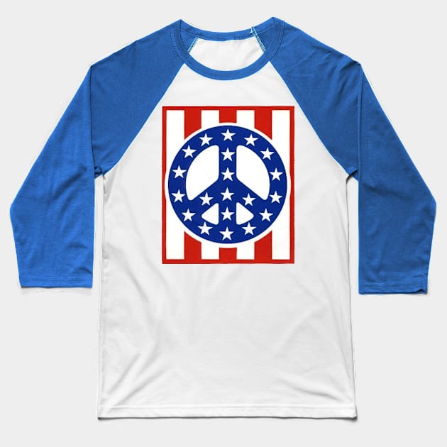 Peace in America Vintage Baseball T-Shirt by Hilda74